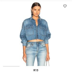 R13 cropped shirt s/m